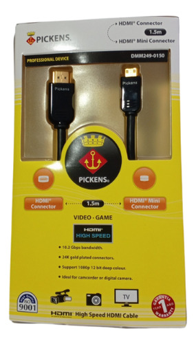 Cable Hdmi A Mini Hdmi Pickens 1.5m Dmm249 Negro