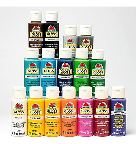Set De Pintura Brillante Apple Barrel, 16 Pzs