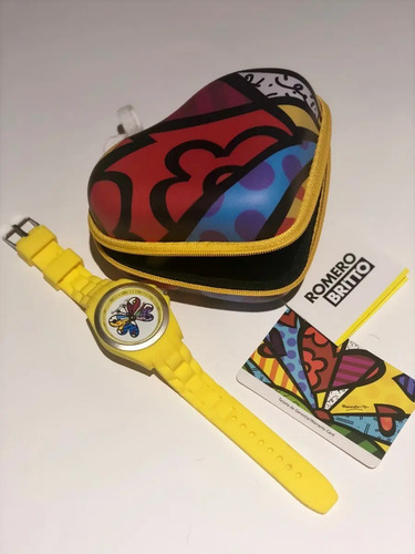 Reloj De Pulsera Romero Britto Amarillo Con Envio Gratis | Meses sin  intereses