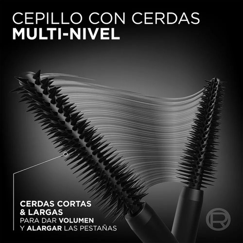 Máscara L'oréal Voluminous Panorama Lavable 701 Black 9.9 Ml