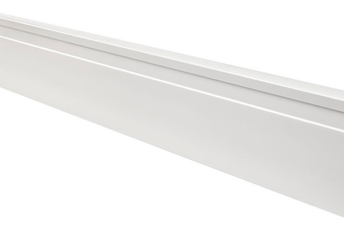 Zocalo Pvc Blanco 10cm Canto Recto Moldurado 2.40 Mt.