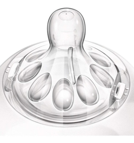 Biberones Philips Avent Natural SCF033/27 color transparente x 2 unidades de 9Oz/260mL de flujo lento