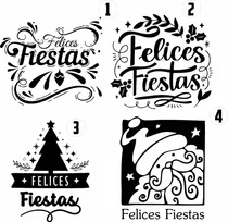 Comprar Vidrieras Navidad Vinilos Plotter Felices Fiestas Decorativo