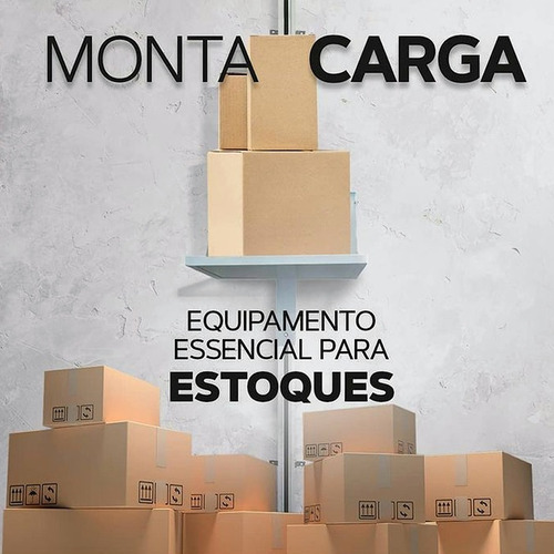 Elevador De Carga 6,80mts 150kgs Pronta Entrega Monta Carga