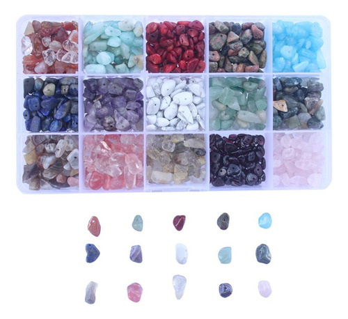15 Grid Mezcla De Piedras De Cristal Trituradas Cuentas