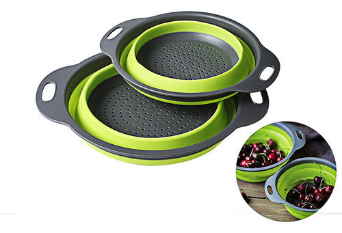 Colador De Silicona, Colador De Cocina Plegable Para Frutas