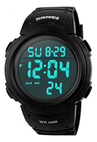 Skmei Mens Digital Watches Impermeable Retroiluminación Led 