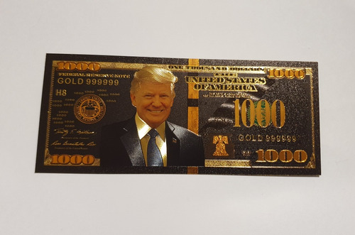 Billete Coleccionable De 1000 Dolares De Donald Trump