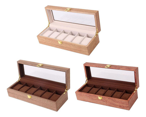 Mz Caja De Reloj Vintage Ranuras For Hombres, Caja De Una