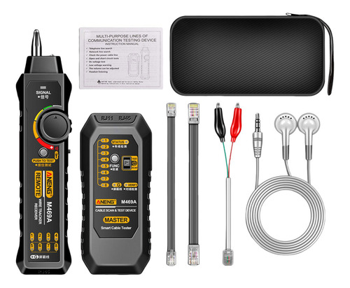 Probador De Cable De Red Herramienta De Red Rj45 + Negro