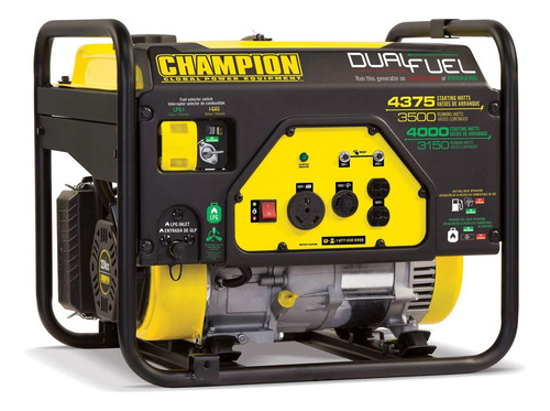  Planta Electrica Generador De Combustible Dual Champion 