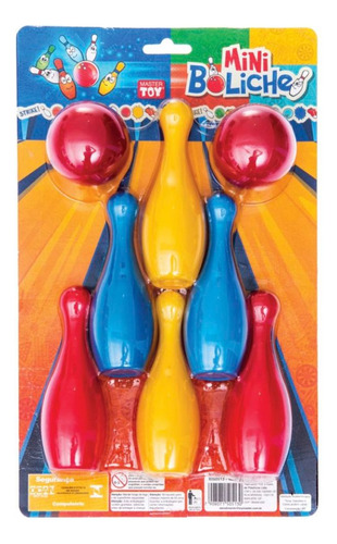 Brinquedo Mini Boliche Infantil Criança Diversão 6 Pinos