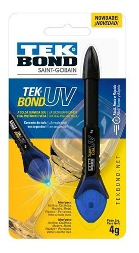 Adhesivo Vidrios Uv C/lampara 4 Gr Tek Bond