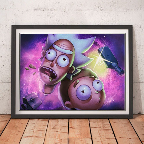 Cuadro Series - Rick And Morty - Poster Tv Heads