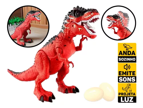 Dinossauro Rex de Brinquedo Anda Som e Luz Tiranossauro