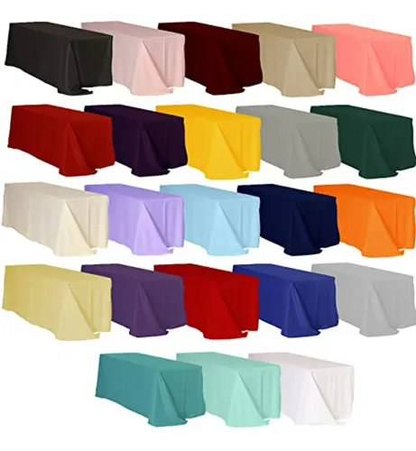 Mantel Rectangular Premium Para Mesa 8 Ft - Rosa Palo