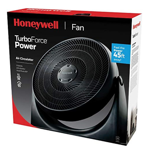 Honeywell Hf-910 Turboforce Ventilador De Piso, Grande, Negr