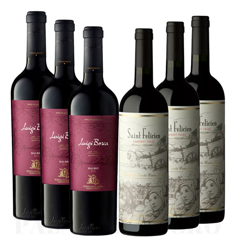 Combo Luigi Bosca Malbec + Saint Felicien Cabernet Franc X6