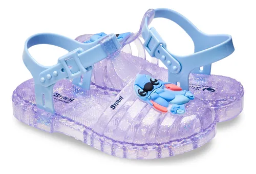 Sandália Casual P/ Meninas Stitch Disney Duo Grendene Kids