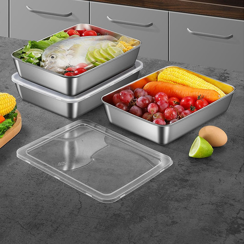 Caja Rectangular De Acero Inoxidable Para Almacenamiento De