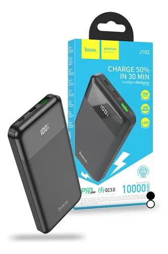 Power Bank Portátil Carga Rapida 10000mah Compacto Negro