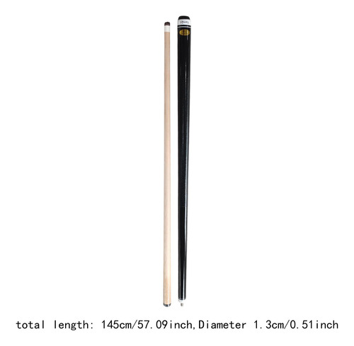 Cue De La Piscina 13 Mm Consejo Ball Profesional 1/2 Negro