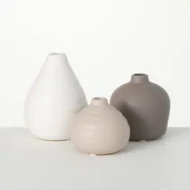 Comprar Juego De Jarrones Ceramica 3 Pequeños Jarrones Multicolores