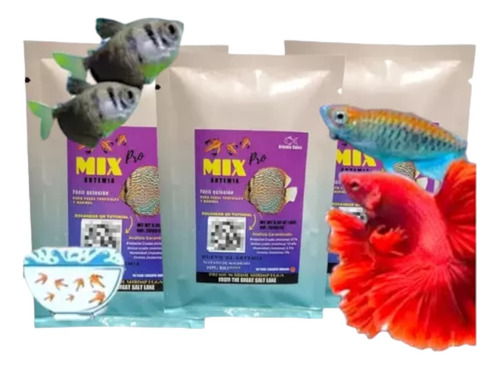 Alimento Comida Para Peces Mix Artemia Pro 3 Pza