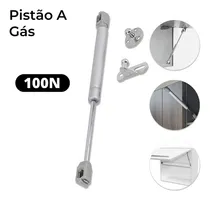 Comprar Pistón amortiguador de gas para muebles y gabinetes 100n gris