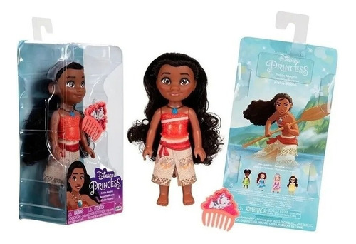 Muñeca Pequeña Princesa Moana Disney Con Peine 17 Cm