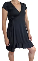 Comprar Vestido De Modal Cruzado Con Volados - 2330 Indumentaria