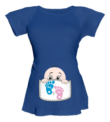 Blusa De Maternidad Embarazo Diseños Indicadores Sexo