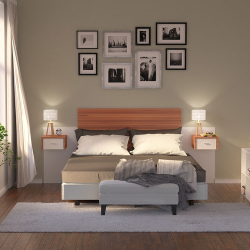 Respaldo de sommier Centro Estant RC6 de 2 plazas 228cm x 100cm blanco paraíso