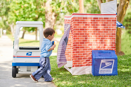 Play Tent Kid Trax Usps For Kids W/ Mail Collection Box