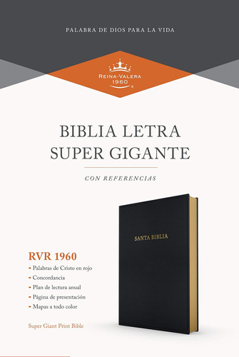 Libro: Biblia Reina Valera 1960 Letra Súper Gigante Negro, I