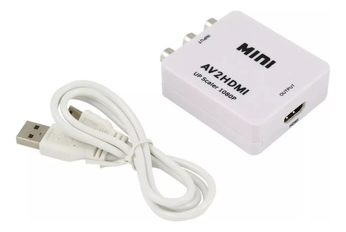 Adaptador Conversor Input Av Rca Analogo Output Hdmi Digital