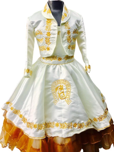 Vestido De Charra Princesa Niña 2-6 