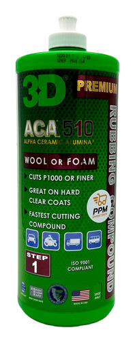 3d Aca 510 Compound Pulimento Máximo Corte Sin Polvo 32 Oz