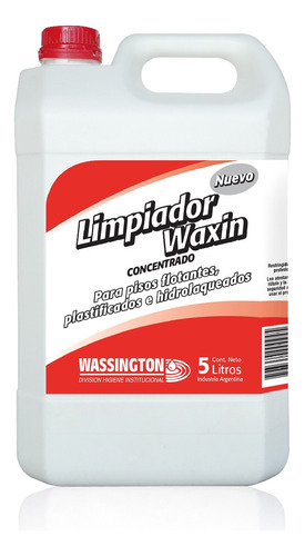 Limpiador Waxin Piso Flotantes Y Plastificados 5l Wassington