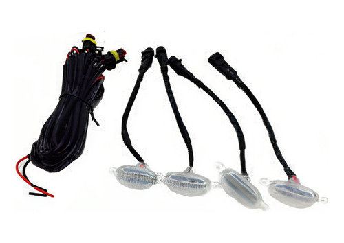 Kit 4 Leds Parrilla Mica Clara Luz Blanca 2 X 3/4 Pulgadas