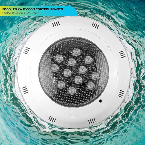 Foco Piscina 9w Mando A Distancia Lámpara Led Subacuática