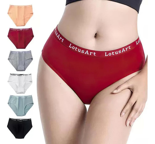 3 Pcs Ropa Interior De Algodón Para Mujer En Tallas Grandes