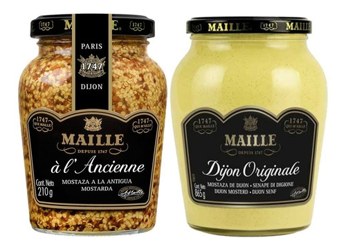 2x Mostarda Maille Original E A Moda Antiga 425g