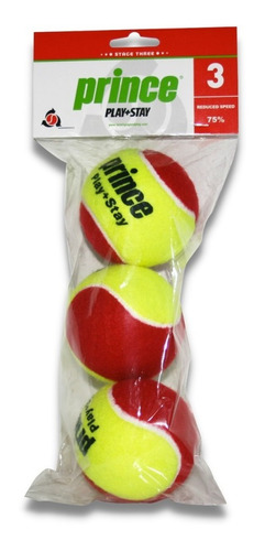 Bolsa De 3 Pelotas De Tenis Prince - Play & Stay Stage 3