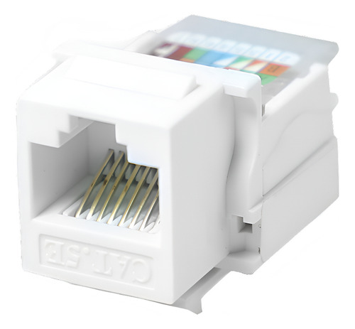 10 Conectores Alter 8 Pines Blanco Inter Jack-cat5e S/pinzas