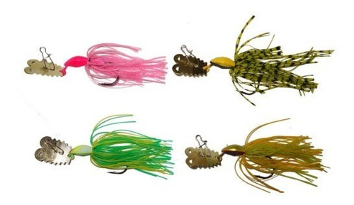 Comking 4x Chatterbaits Skirted Bladed Swim Jig Señuelo 1/2 