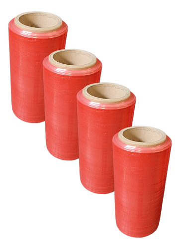 4 Rollos Emplaye 9 Pulgadas C60 800 Pies Colores Rojo