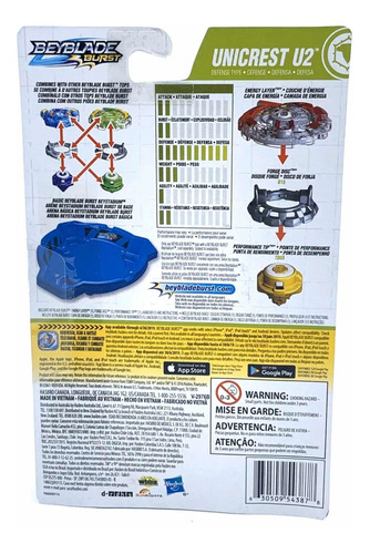 Beyblade Burst De Coleccion Unicrest U2 Original Hasbro