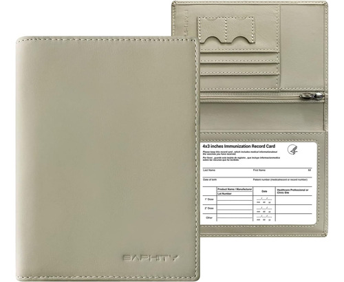 Porta Pasaportes Baphity , Con Bloqueo Rfid, Plegable, Beige