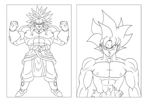 100 Desenhos do Goku para Colorir e Imprimir